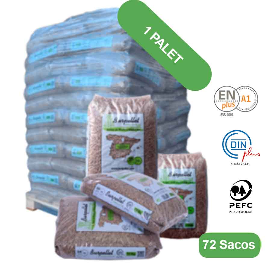 Burpellet -1 Palet de 72 Sacos certificado Enplus 15 kg